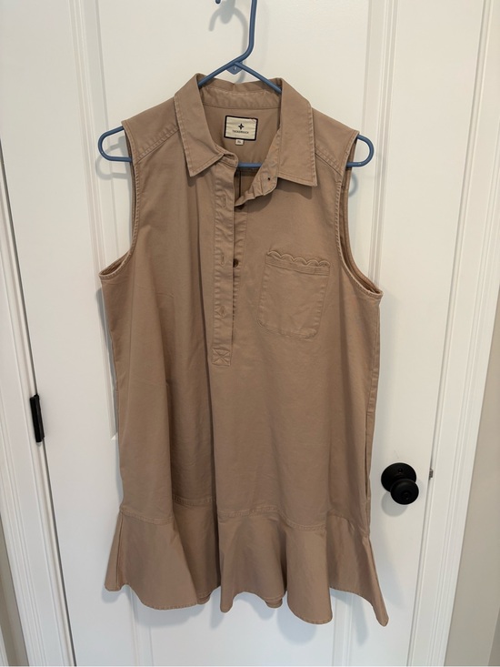 Tuckernuck Dresses & Skirts - Tuckernuck Sleeveless Collared Mini Dress - Tan